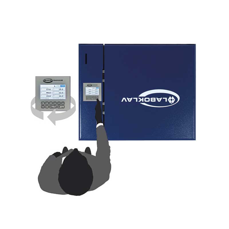 Laboklav 55-195 – obrócony wyświetlacz