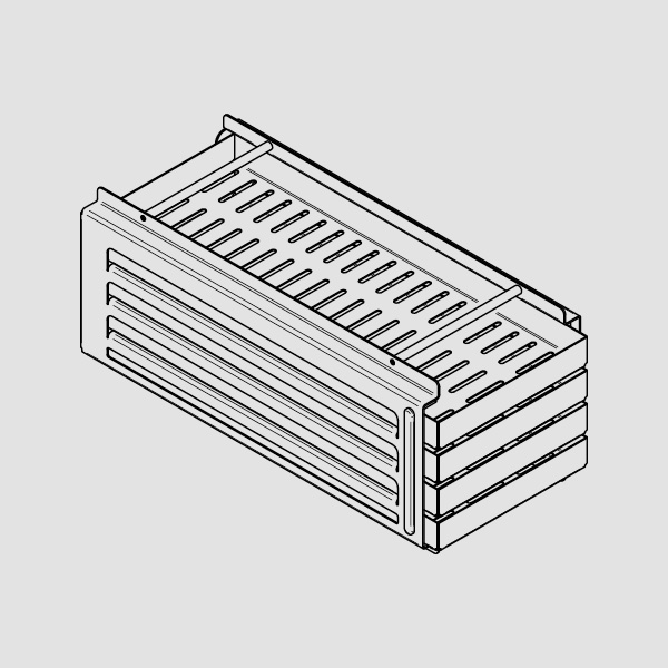 Stelaż wkładany z 4 tacami sitowymi